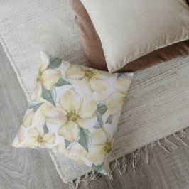 Almofada Aquarela Flor de Creme - Floral Neutro
