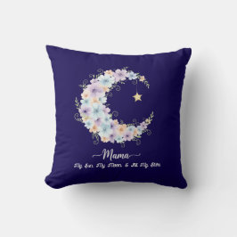 Almofada Aquarela Floral Lua Mamãe