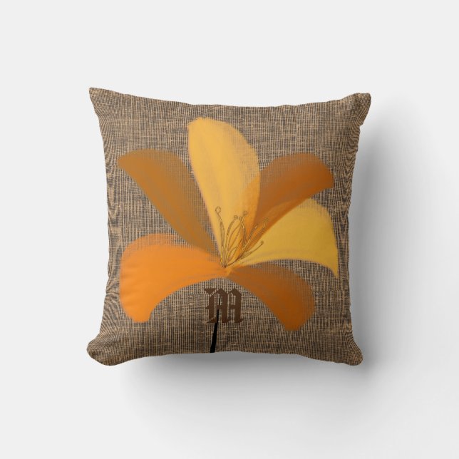 Almofada Aquarela Lily Art Travesseiro Floral Russo (Frente)