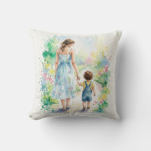 Aquarela Personalizada Mãe e Filho