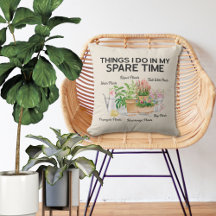 Aquarela Planta Floral Citação Divertida Jardinage