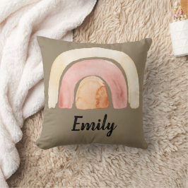 Almofada Aquarela Quente Arco-Íris