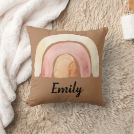 Almofada Aquarela Quente Arco-Íris