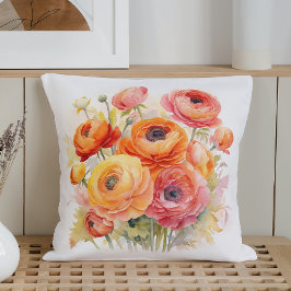 Almofada Aquarela Rapsódia de Ranúnculo