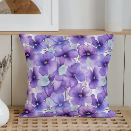 Almofada Aquarela Violeta Veludo