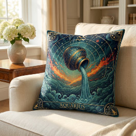 Almofada Aquário Zodíaco Celestial
