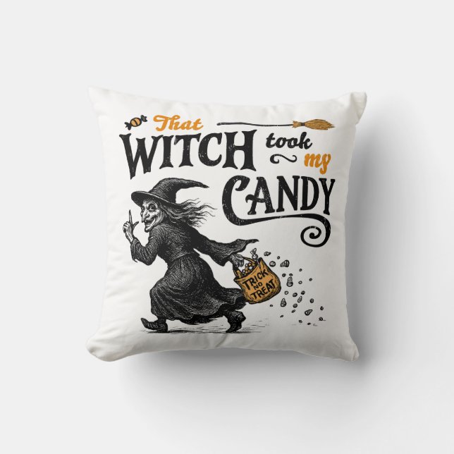 Almofada Aquela Bruxa Levou Meu Docinho (Frente)
