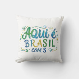 Almofada Aqui e Brasil com S Culture