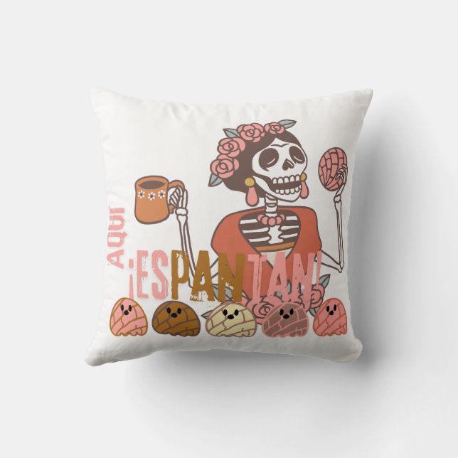 Almofada Aquí Espantan! travesseiro! (Verso)