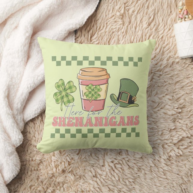 Almofada Aqui Para Os Shenanigans - Café De Véu (Cobertor)