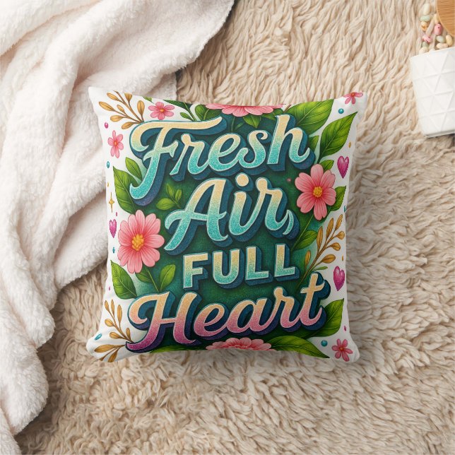 Almofada Ar fresco, coração de Cheio" (Cobertor)