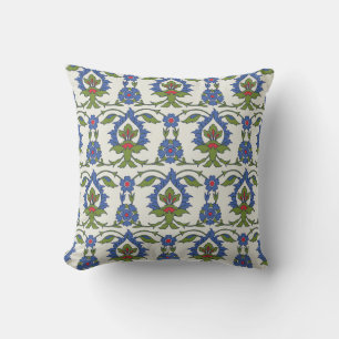 Almofada Árabe Tradicional: Iznik Azulejo Invisível.