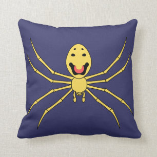 Almofada Aranha feliz da cara do grallator de Theridion AKA