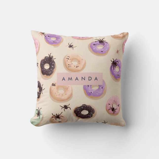 Almofada Aranha-Rosquinha de Queda de Cute Personalizada (Frente)