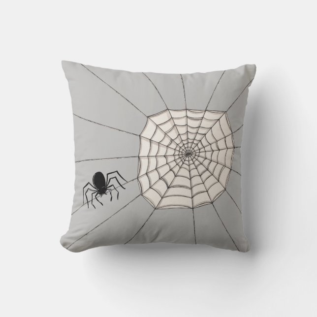 Almofada Aranhas e Cushion de Halloween na Web (Frente)