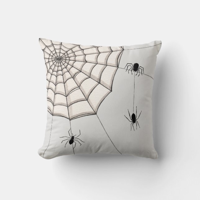 Almofada Aranhas e Cushion de Halloween na Web (Frente)