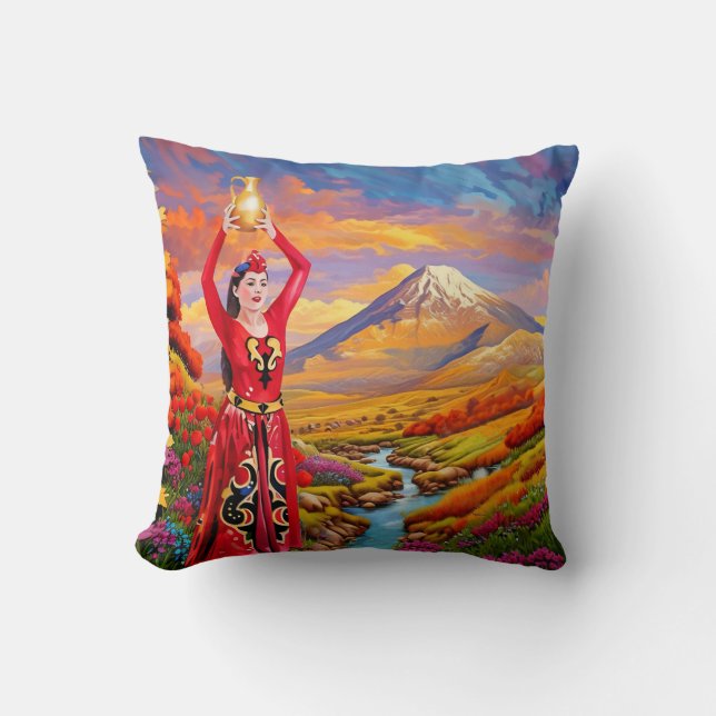 Almofada Ararat em Travesseiro decorativo a cores (Frente)