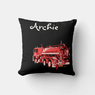 Almofada Archie Name Com Caminhão De Fogo Vermelho, 