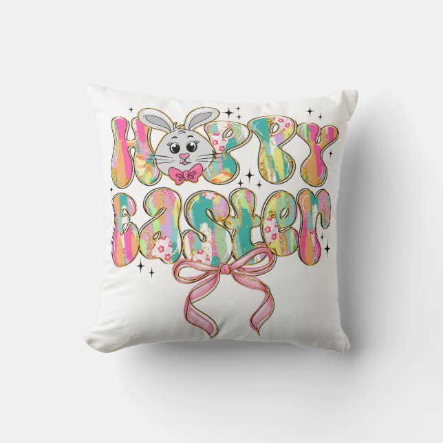 Almofada Arco Coquette Felz pascoa Bunny (Frente)