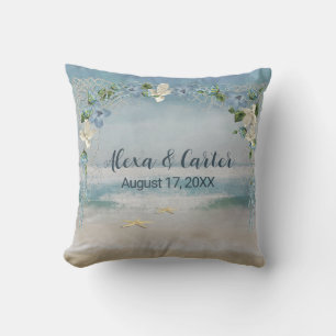 Almofada Arco de Casamento Floral com Nome Personalizado