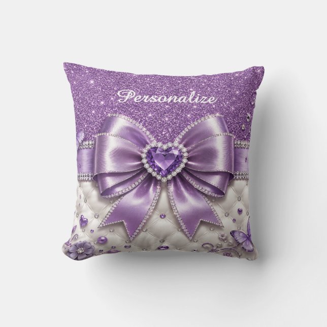 Almofada Arco de Glamour Roxo Design Personalizado (Frente)
