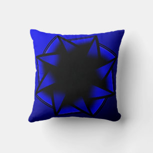Almofada Arco Estrela de Gradação Azul Bluesy