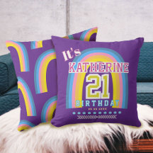 Arco-íris Aniversário de 21 anos Roxo