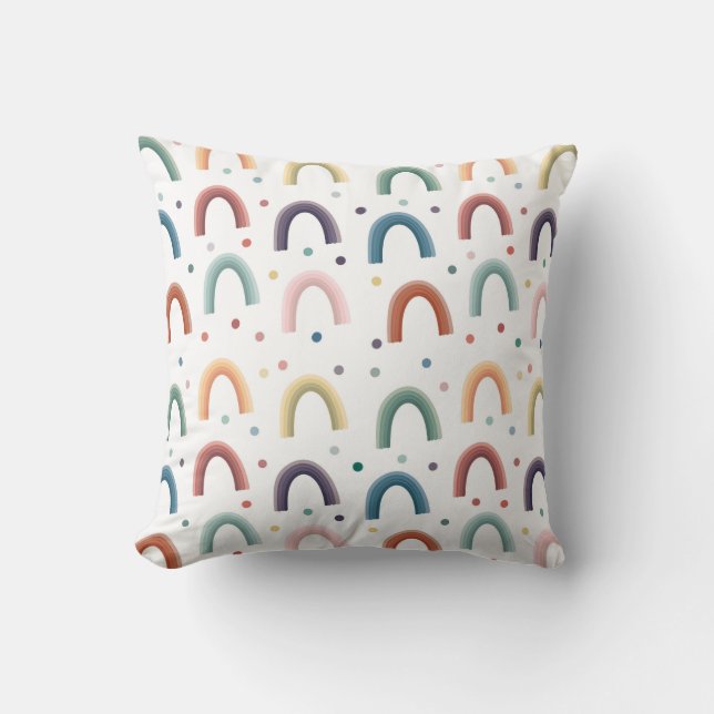Almofada Arco-íris Boho (Frente)