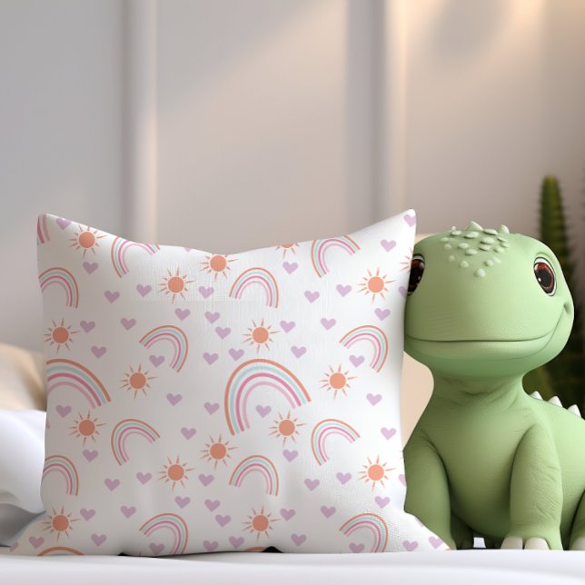 Almofada Arco-íris e sol (Criador carregado)