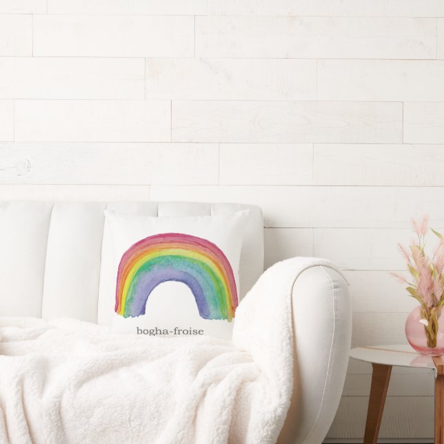 Almofada arco-íris pintado/ geada de bogha-gelo escocês (Sofá)