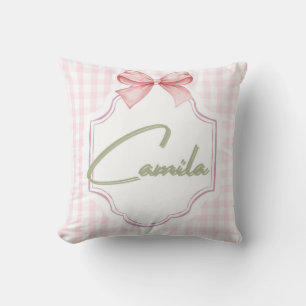 Almofada Arco Personalizado de Camila Baby Girl &Gingham