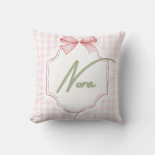 Almofada Arco Personalizado Nora Baby Girl Nursery &Gingham