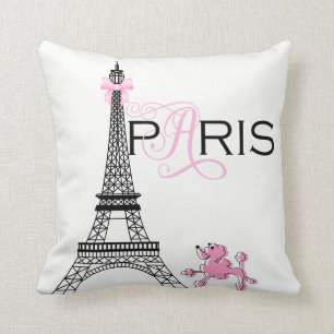 Almofada Arco rosa Eiffel Tower Paris França Poodle Persona