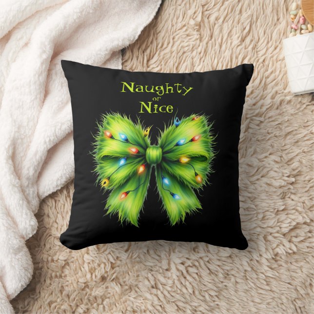 Almofada Arco verde festivo de pelúcia ou bom (Cobertor)