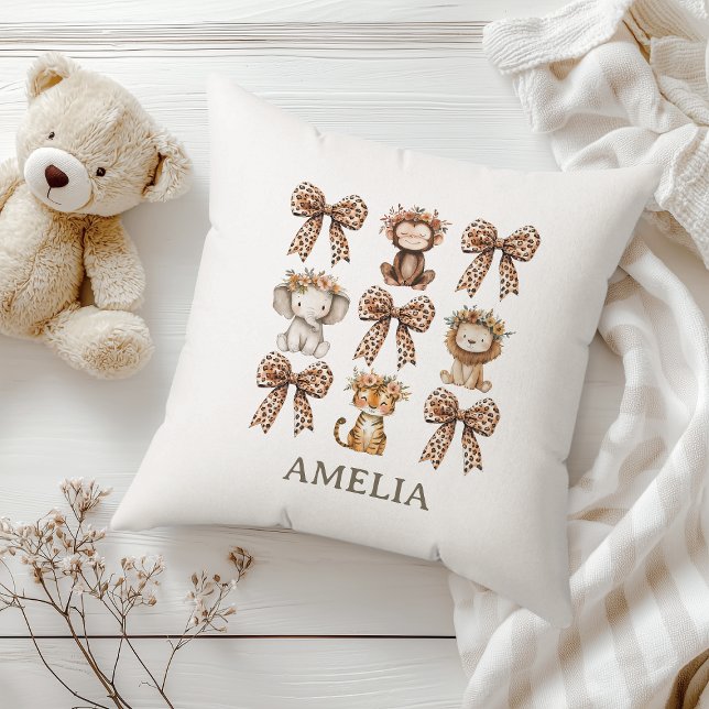 Almofada Arcos Safari E Núcleo De Bebês De Animais Selvagen (Criador carregado)