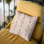 Almofada Arcos Terracotta e Blossoms Boho<br><div class="desc">Travesseiro boho e rústico com ilustração desenhada à mão de arcos e flores em terracota e cor-de-rosa pincelada.</div>