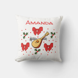 Almofada Arcos Vermelhos Mandolin Holly Deixam o Padrão Per