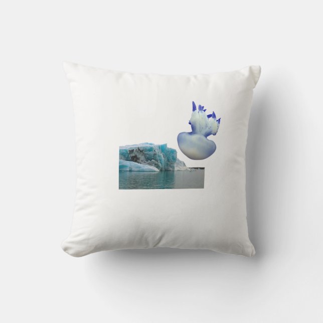 Almofada  Arctic Serenity Pillow – Iceberg and Jellyfish Na (Frente)