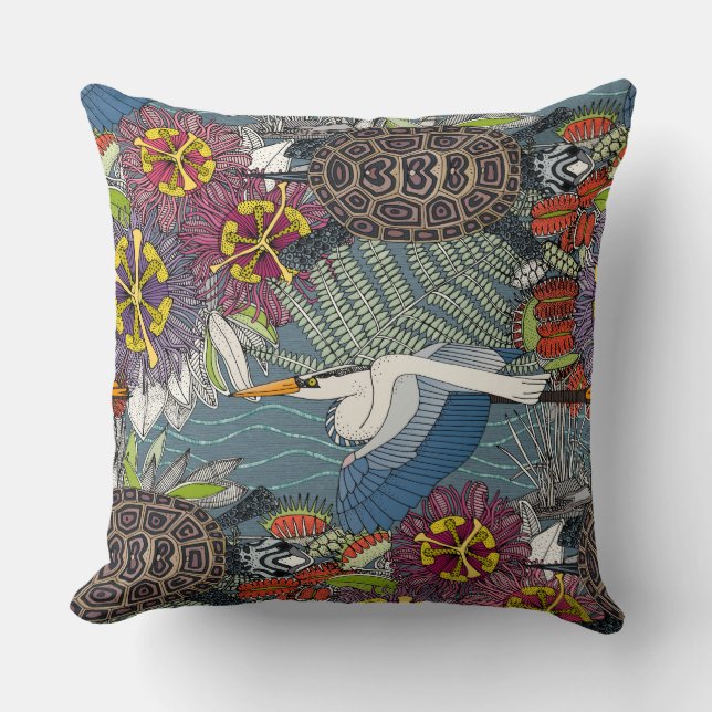 Almofada ardósia azul do marsh NC (Frente)