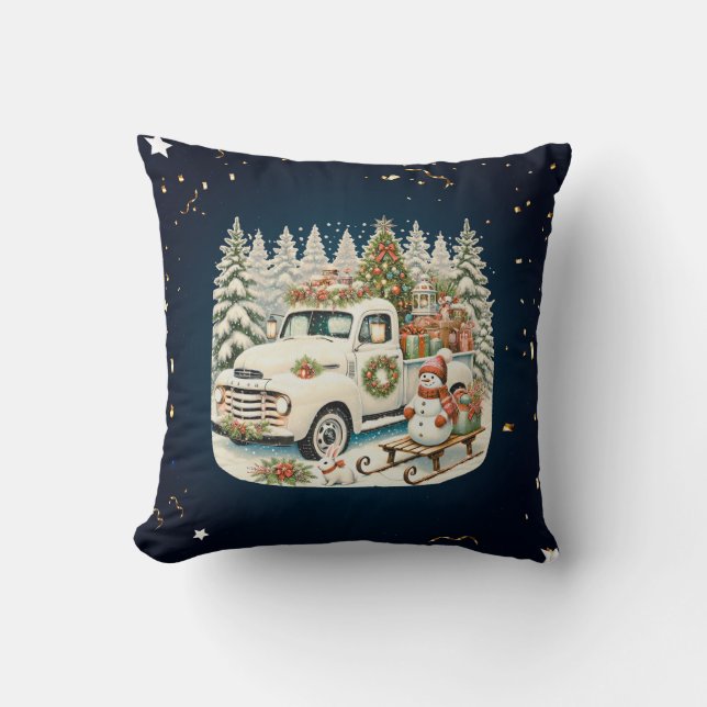 Almofada Área exclusiva de natais vintages (Frente)