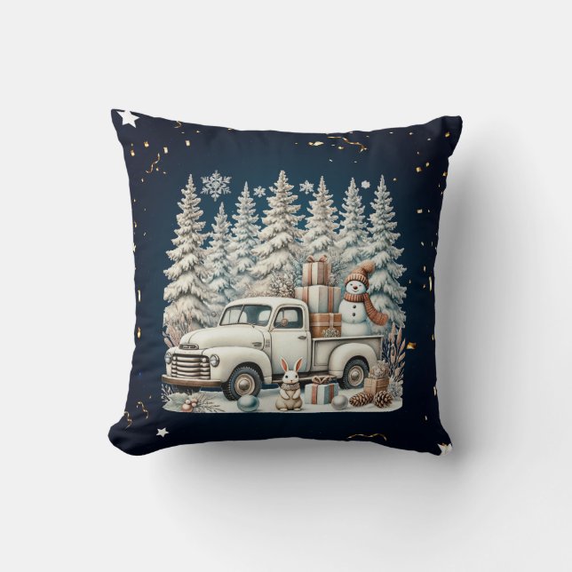 Almofada Área exclusiva de natais vintages (Frente)