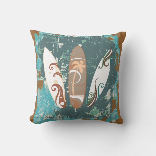 Almofada areia surfando dos travesseiros decorativos das (Frente)