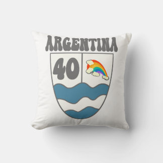 Almofada Argentinien Ruta 40 Autobahnschild mit Regenbogen