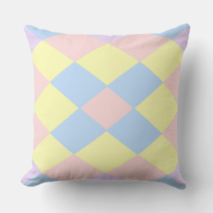 Almofada Argyle de Primavera de Pastel