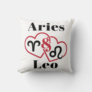 Almofada Aries e Leo Casais Zodiac Horoscope
