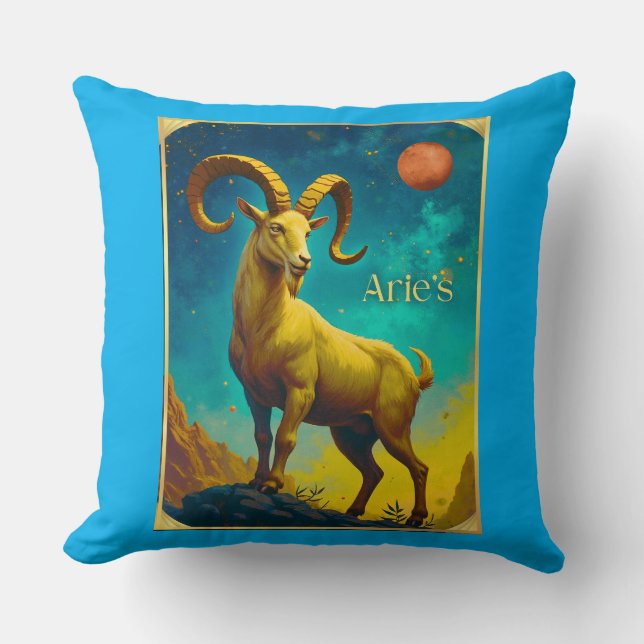 Almofada Aries the Ram Zodiac Sign (Frente)