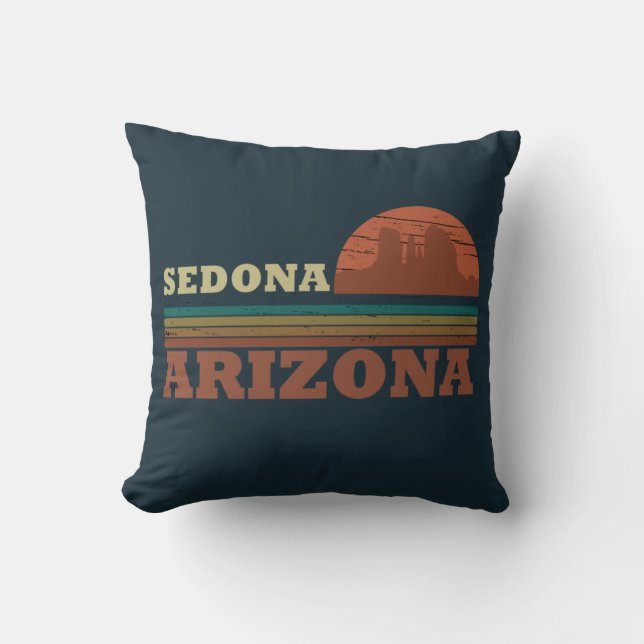 Almofada Arizona Sedona vintage sunset az retro (Frente)