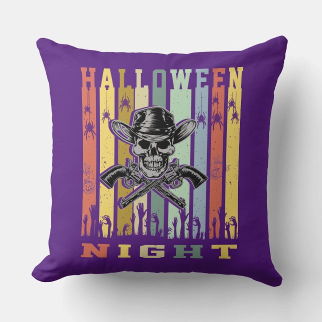 Almofada Arma Caveira, Noite de Halloween (Frente)