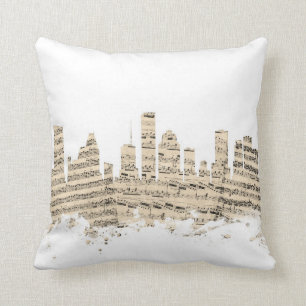 Almofada Arquitectura da cidade da partitura da skyline de