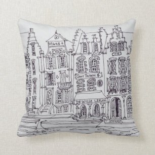 Almofada Arquiteto flamengo em frente, Gand, Bélgica